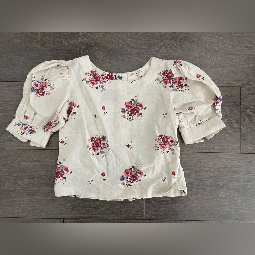 Bombay Paisley crop cropped blouse top shirt XXS XS Summer